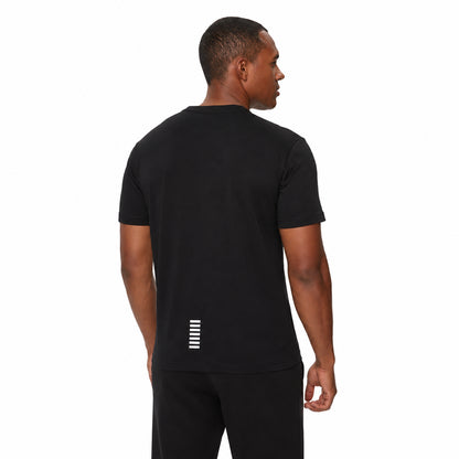 EA7 Maglia a maniche corte nera, confortevole e versatile, ideale per il tempo libero 8NPT25-1200