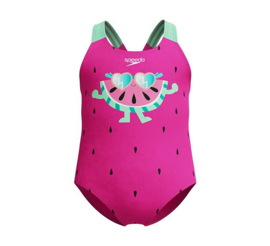 speedo Girls Digital Printed Swimsuit 8-00373918289
