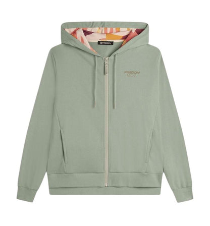 FREDDY FELPA CAPPUCCIO ZIP GREEN+ZEBRAANIMALIERMULTICOLOR S25WMVS6-VAN117