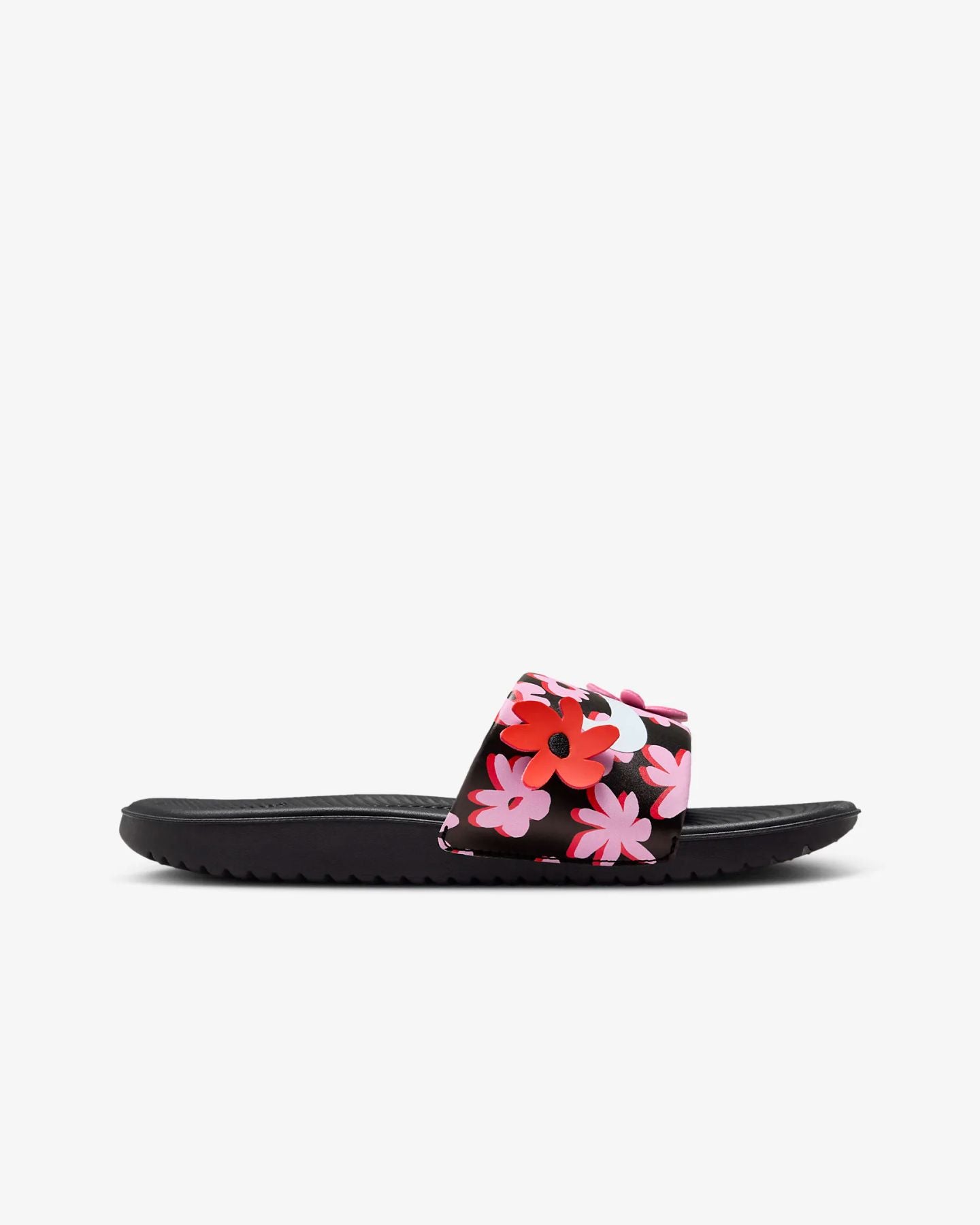 NIKE KAWA SLIDE SE (GS/PS) BLACK/WHITE-PINK RISE-PICANTE RED FJ2872-001