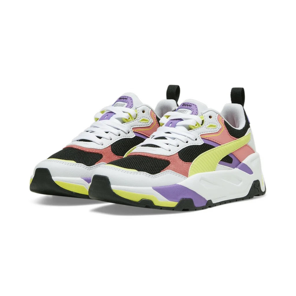 PUMA TRINITY JR BLACK-LIME SHEEN-SILVER MIST 390838-12