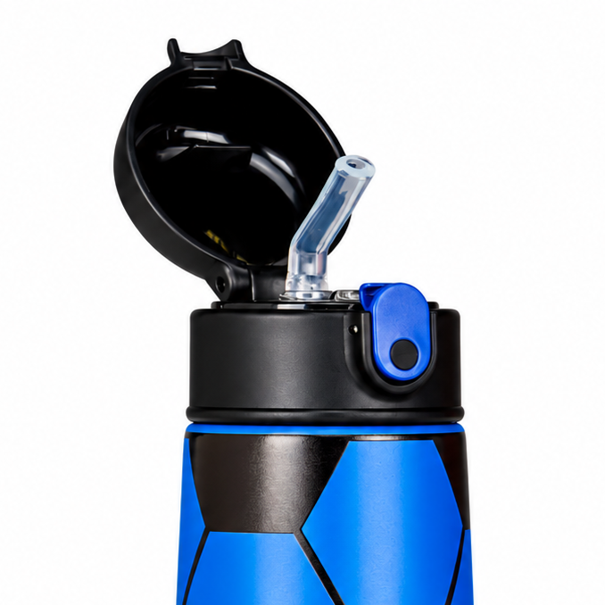 Inter Borraccia Termica 460 ml Ufficiale FC Internazionale Milano in Acciaio Nero Azzurro per Sport Scuola e Tempo Libero Idea Regalo 30F302611