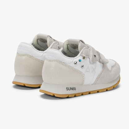 Sun68 Ally Studs Kid Z46406K-31 – Panna | Scarpe sportive bambina in mesh, sneaker casual per completare con stile gli outfit quotidiani