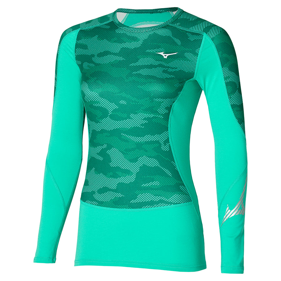 Mizuno Virtual Body G3 Crew Compressione Donna Verde
