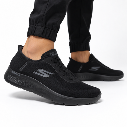 Skechers Go Walk Flex Smoot – Scarpa Walking Uomo Slip-Ins | Nero