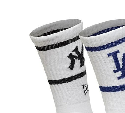 New Era Calze Crew Multi Team MLB (3 paia) – Calze sportive unisex bianco in cotone – 60897362