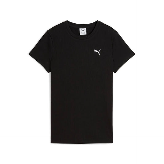 PUMA ESS ELEVATED RIB TEE BLACK 685021-01