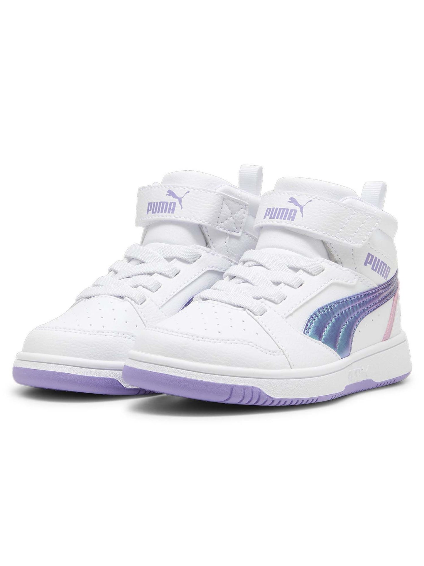 PUMA REBOUND V6 MID BOUNCY SKY AC+ PS PUMA WHITE-LAVENDER ALERT-MAUVED OUT 398726-01