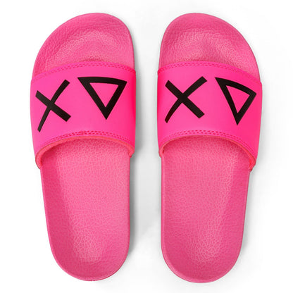 Sun68 GIRL'S SLIPPERS LOGO FUXIA FLUO X34403-62