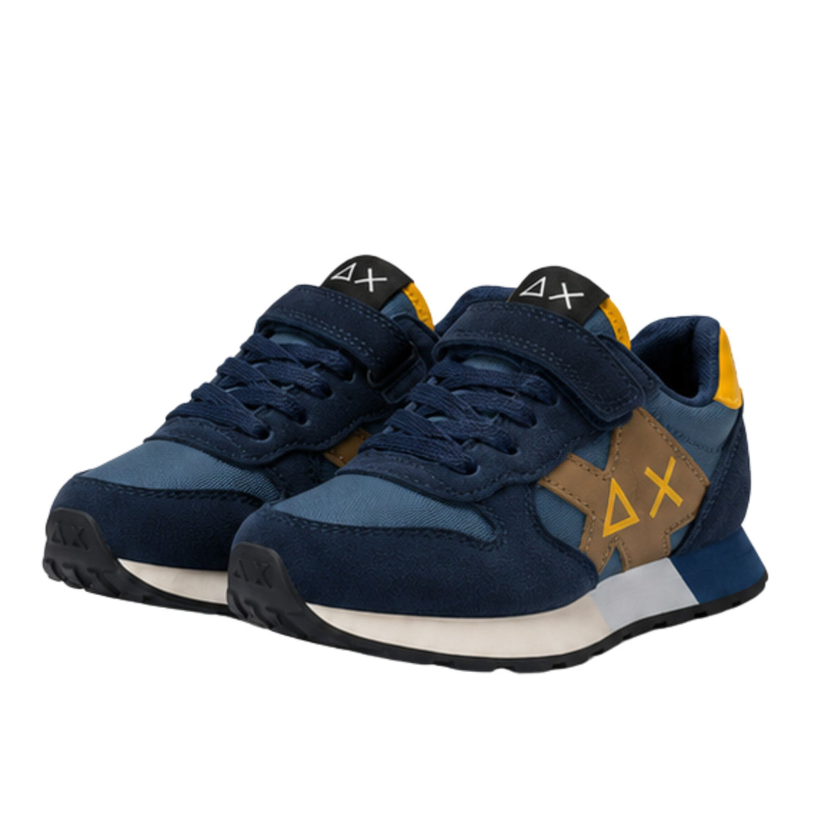 Sun68 Jaki Bicolor Z46322K-07 – Navy | Scarpe sportive bambino, sneakers casual dal design bicolore per il tempo libero e gli outfit di tutti i giorni