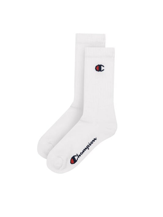 CHAMPION 3PK CREW SOCKS WHT/WHT/WHT-NS U24558-WW001