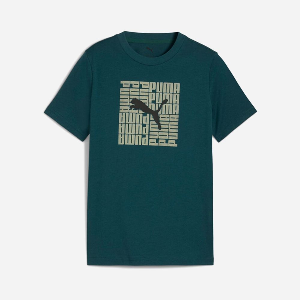 PUMA GRAPHIC BOX TEE B GREEN 689937-75