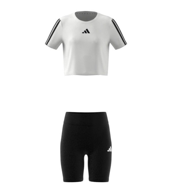 ADIDAS JG TR-ES 3S SET WHITE/BLACK JJ5041