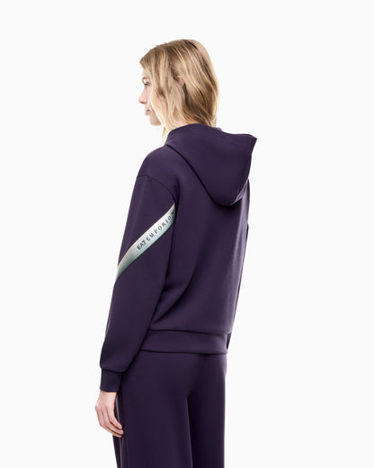 EA7 Emporio Armani Felpa con Cappuccio e Zip 7W001514-UA139 | Donna | Viola