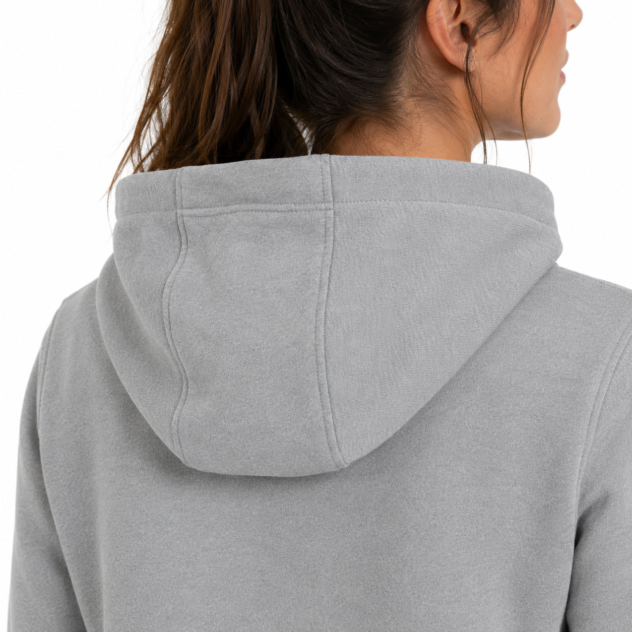 Nike Team Club Full Zip Hoodie FT 0225NZ-063 | Felpa con Cappuccio e Zip Donna | Grigio