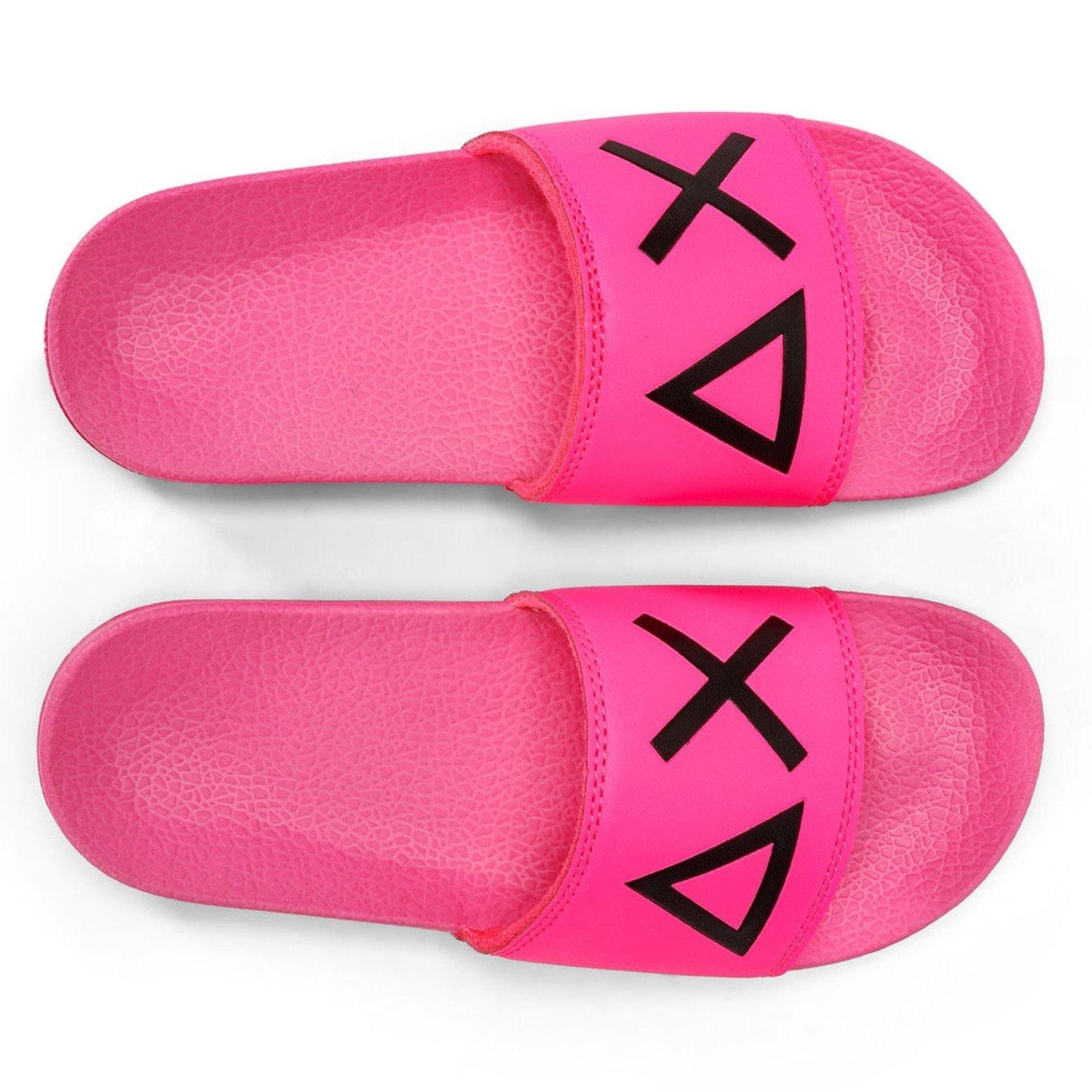 Sun68 GIRL'S SLIPPERS LOGO FUXIA FLUO X34403-62