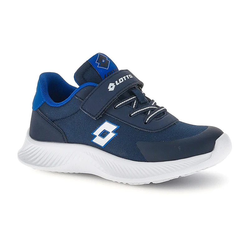 Lotto Run 95 AMF CL S – Scarpe running bambino blu (Dress Blue/Silver/Pacific Blue) in mesh – 224618-1IH