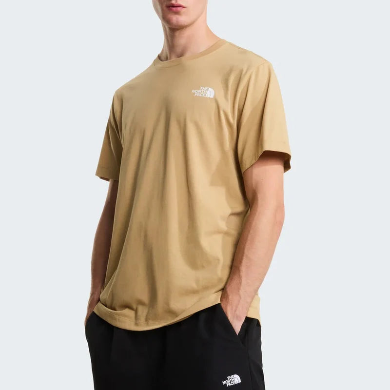 THE NORTH FACE M EVOLUTION BOX NSE REGULAR SHORT SLEEVE KHAKI STONE NF0A8B6KLK51