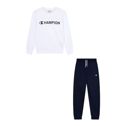 CHAMPION CREWNECK SWEATSUIT WHT/NNY 307263-WW001