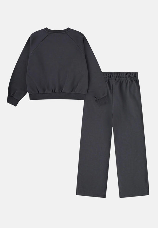 CONVERSE CNVG RAGLAN CREW & PANT SET DARK MATTER 4CH415-GDA