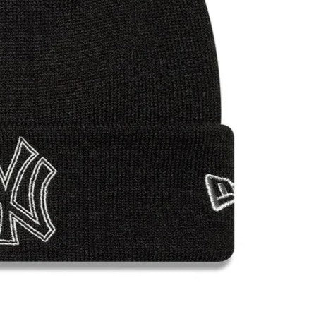 New Era Metallic Outline Beanie Berretto Invernale Unisex in Acrilico Nero Black Taglia Unica 60915899