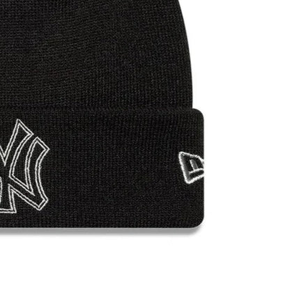 New Era Metallic Outline Beanie Berretto Invernale Unisex in Acrilico Nero Black Taglia Unica 60915899