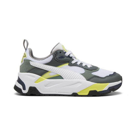 PUMA TRINITY JR MINERAL GRAY-WHITE-EUCALYPTUS-LIME SHEEN 390838-10