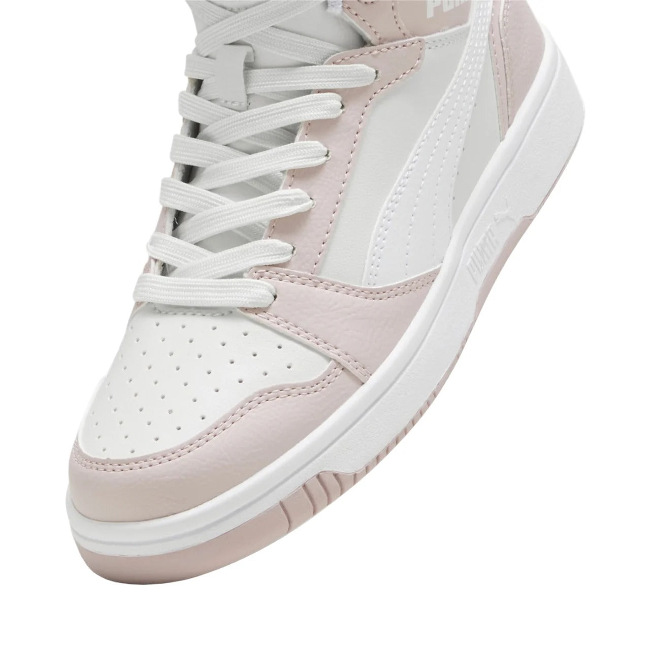 PUMA REBOUND V6 MID JR MAUVE MIST-PUMA WHITE 393831-20