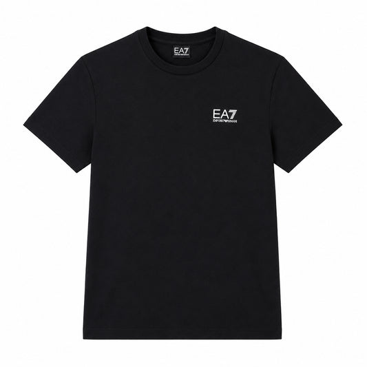 EA7 Maglia a maniche corte nera, confortevole e versatile, ideale per il tempo libero 8NPT25-1200