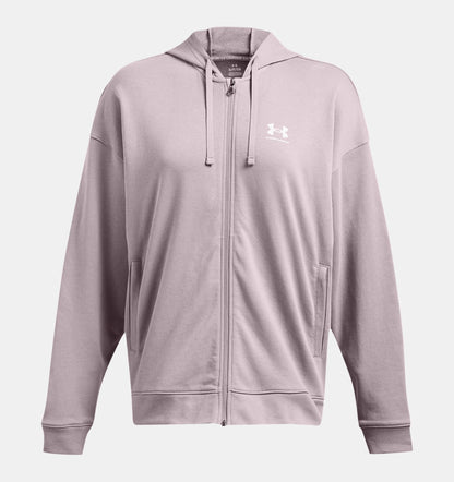 UNDER ARMOUR UA RIVAL TERRY OS FZ HOODED TETRA GRAY 1386043-015