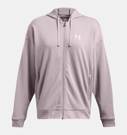 UNDER ARMOUR UA RIVAL TERRY OS FZ HOODED TETRA GRAY 1386043-015
