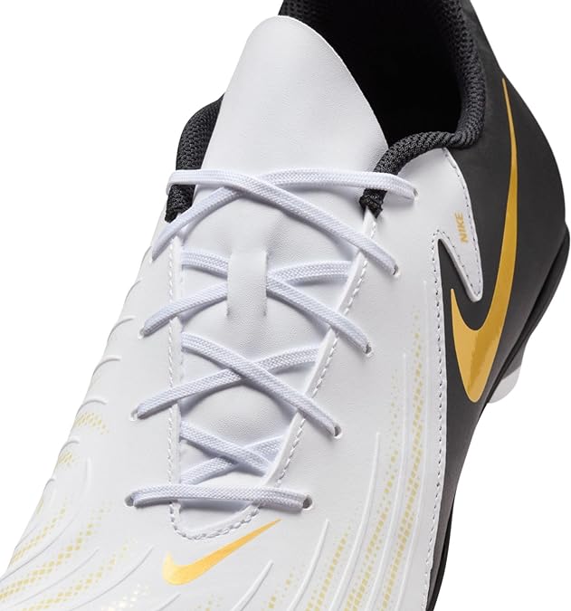 NIKE PHANTOM GX II CLUB FG/MG WHITE/BLACK-MTLC GOLD COIN FJ2557-100