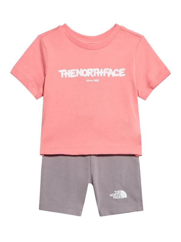 The North Face Kid Bubble Logo Legging Set Fucsia