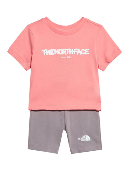 The North Face Kid Bubble Logo Legging Set Fucsia