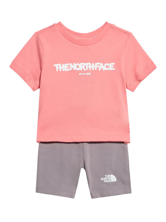 THE NORTH FACE KID BUBBLE LOGO REG LEGGING SET CORAL CRUSH/TRANSCENDEN NF0A8G1KMAO1