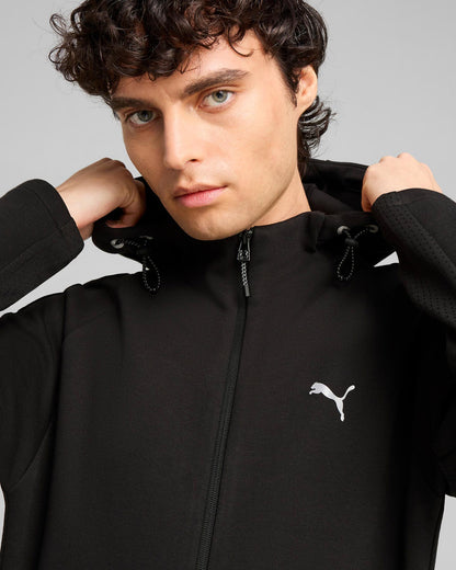 PUMA EVOSTRIPE FULL-ZIP HOODIE DK BLACK 684613-01