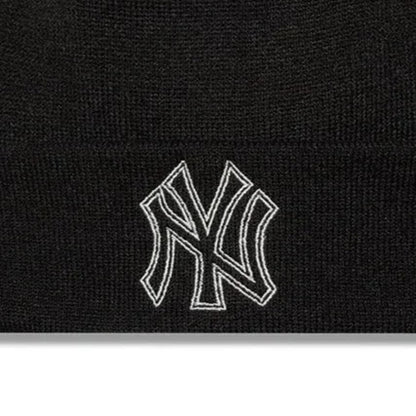 New Era Metallic Outline Beanie Berretto Invernale Unisex in Acrilico Nero Black Taglia Unica 60915899