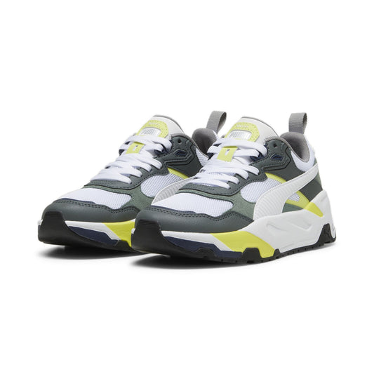 PUMA TRINITY JR MINERAL GRAY-WHITE-EUCALYPTUS-LIME SHEEN 390838-10
