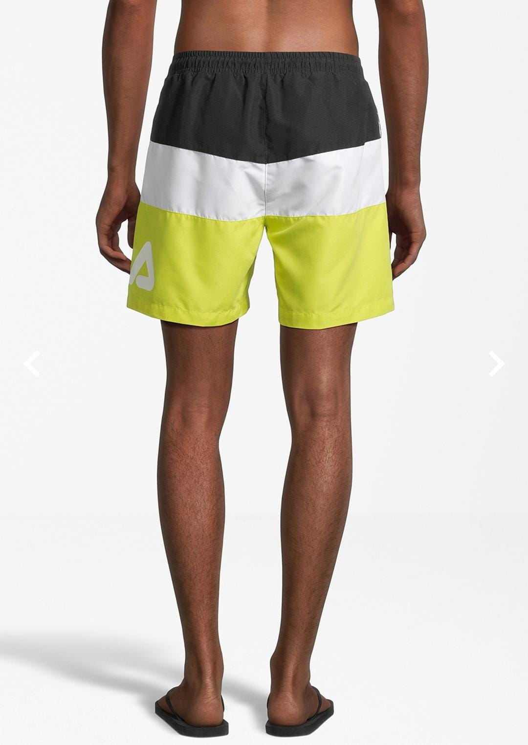 FILA SIMBABWE BLOCKED BEACH SHORTS BLACK-BRIGHT WHITE-EVENING PRIMROSE FAM0689-83373