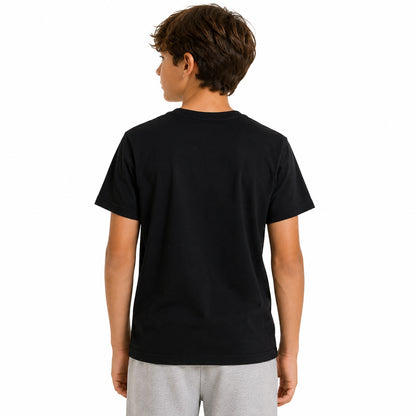 New Balance Jersey Stacked Logo Tee LAKB0253-BK | Unisex Bambino | Nero