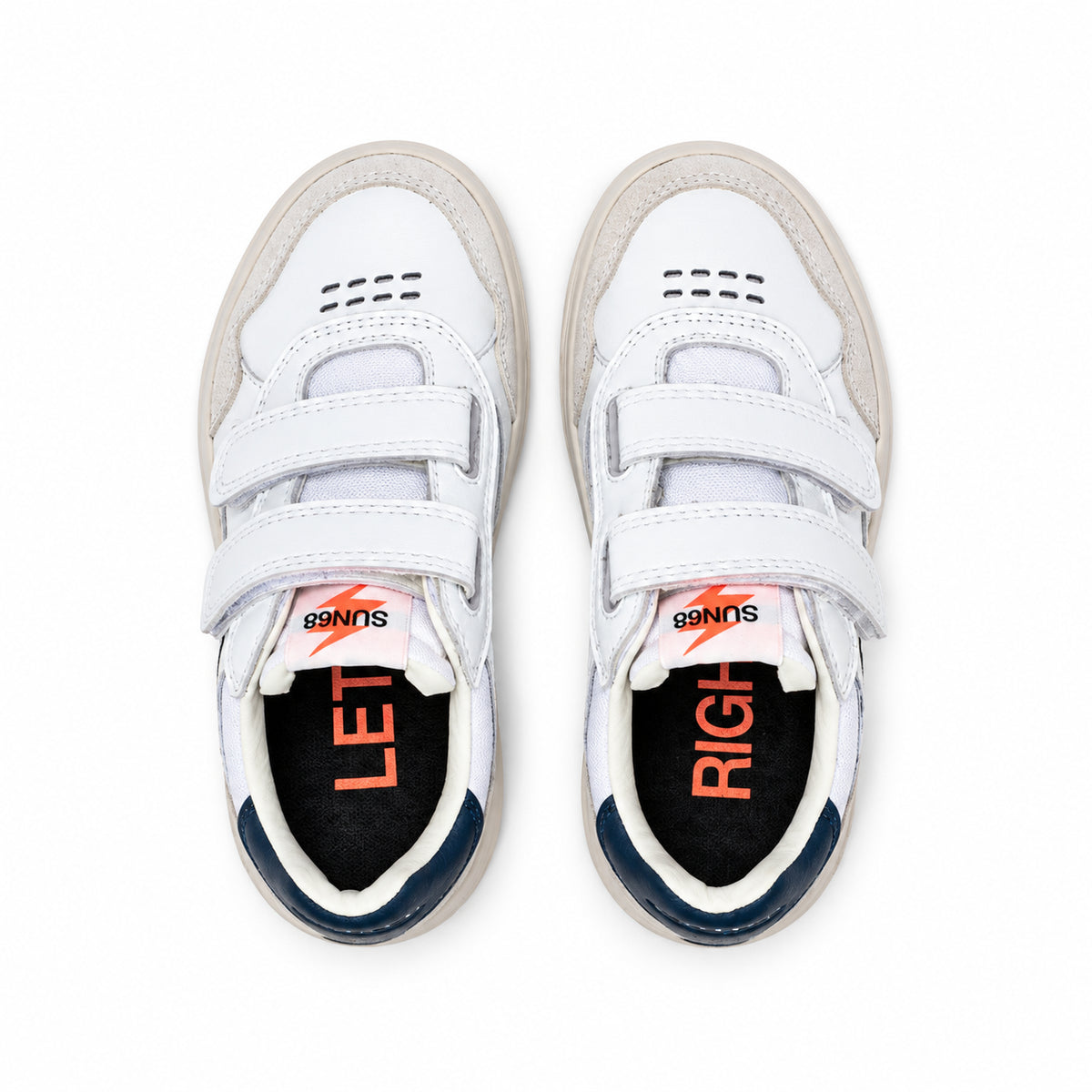 Sun68 Big Basket Evo Kid Z46360K-01 – Bianco | Sneakers bambino in ecopelle, scarpe sportive casual dal design basket per outfit di tutti i giorni