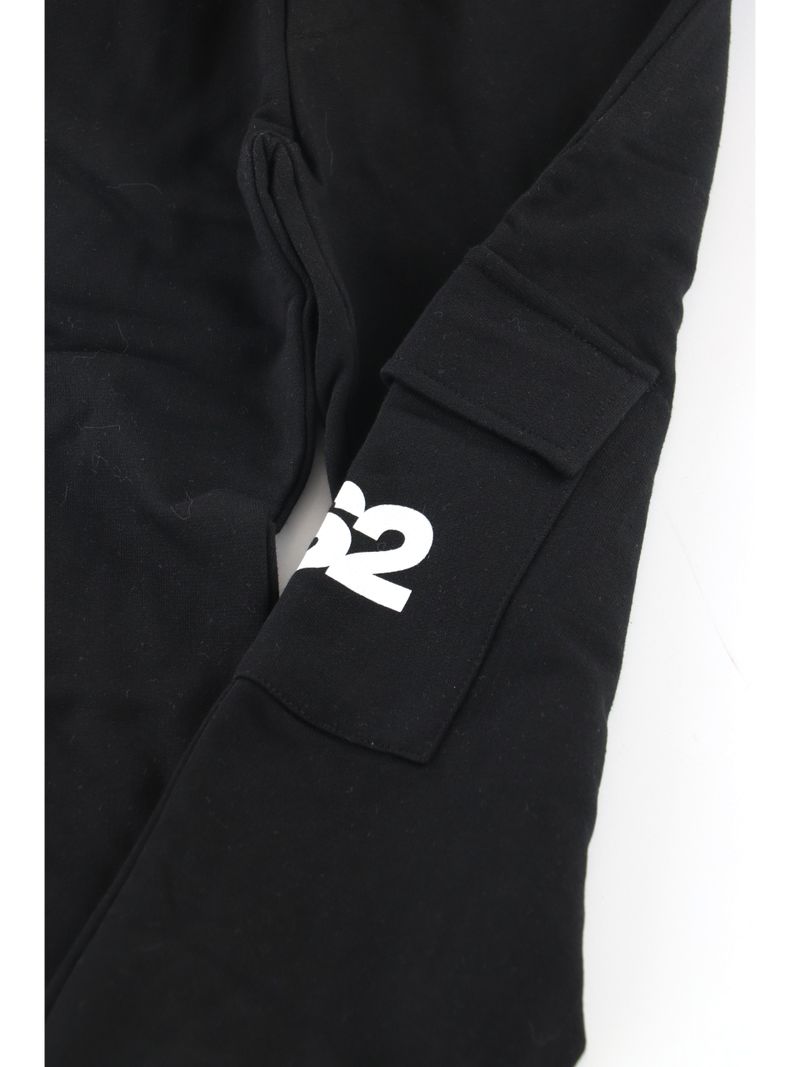 DS2 PANTALONE CARGO 100% COTONE NERO FW25K071