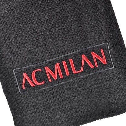AC Milan Sciarpa 141421 – Nero, sciarpa unisex in poliestere per autunno e inverno, accessorio per tifosi milanisti, regalo per appassionati di calcio