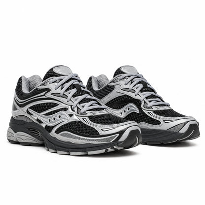 Saucony ProGrid Omni 9 Sneakers Unisex Scarpe Retro Running Uomo Donna Mesh ed Ecopelle Ammortizzazione ProGrid Nero Argento 36-46 S70739-13