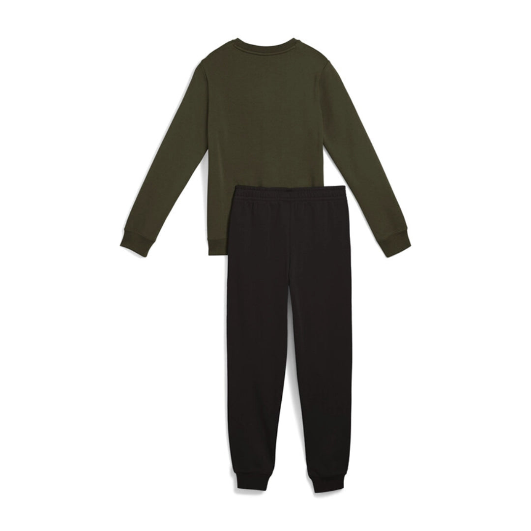 PUMA ESS NO.1 LOGO CREW SWEAT SUIT  FL B GREEN 689721-70