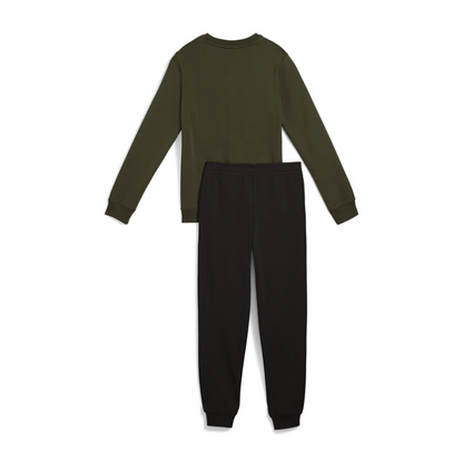 PUMA ESS NO.1 LOGO CREW SWEAT SUIT  FL B GREEN 689721-70
