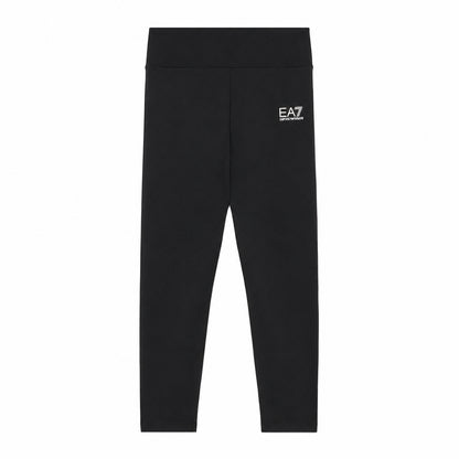 EA7 Leggings Bambina in Cotone Nero e Bianco - 7G000171-MC001