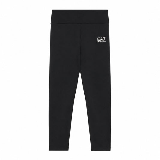EA7 Leggings Bambina in Cotone Nero e Bianco - 7G000171-MC001