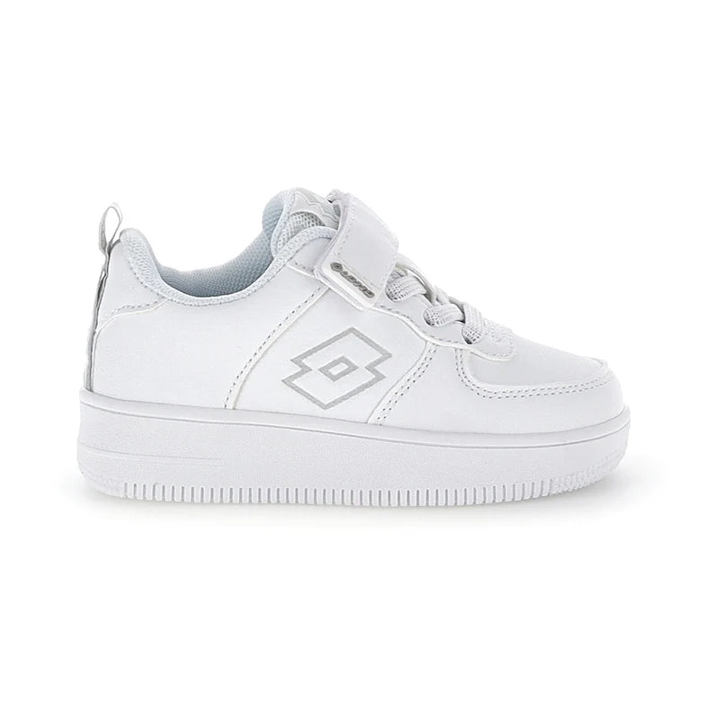 Lotto Cavaliers AMF INF S – Sneaker Bambino in Ecopelle | Bianco