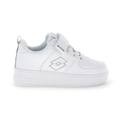 Lotto Cavaliers AMF INF S – Sneaker Bambino in Ecopelle | Bianco